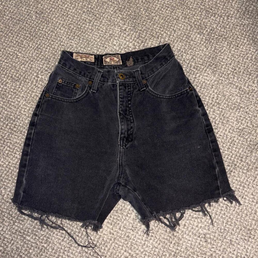 Exp jeans black denim cutoff
